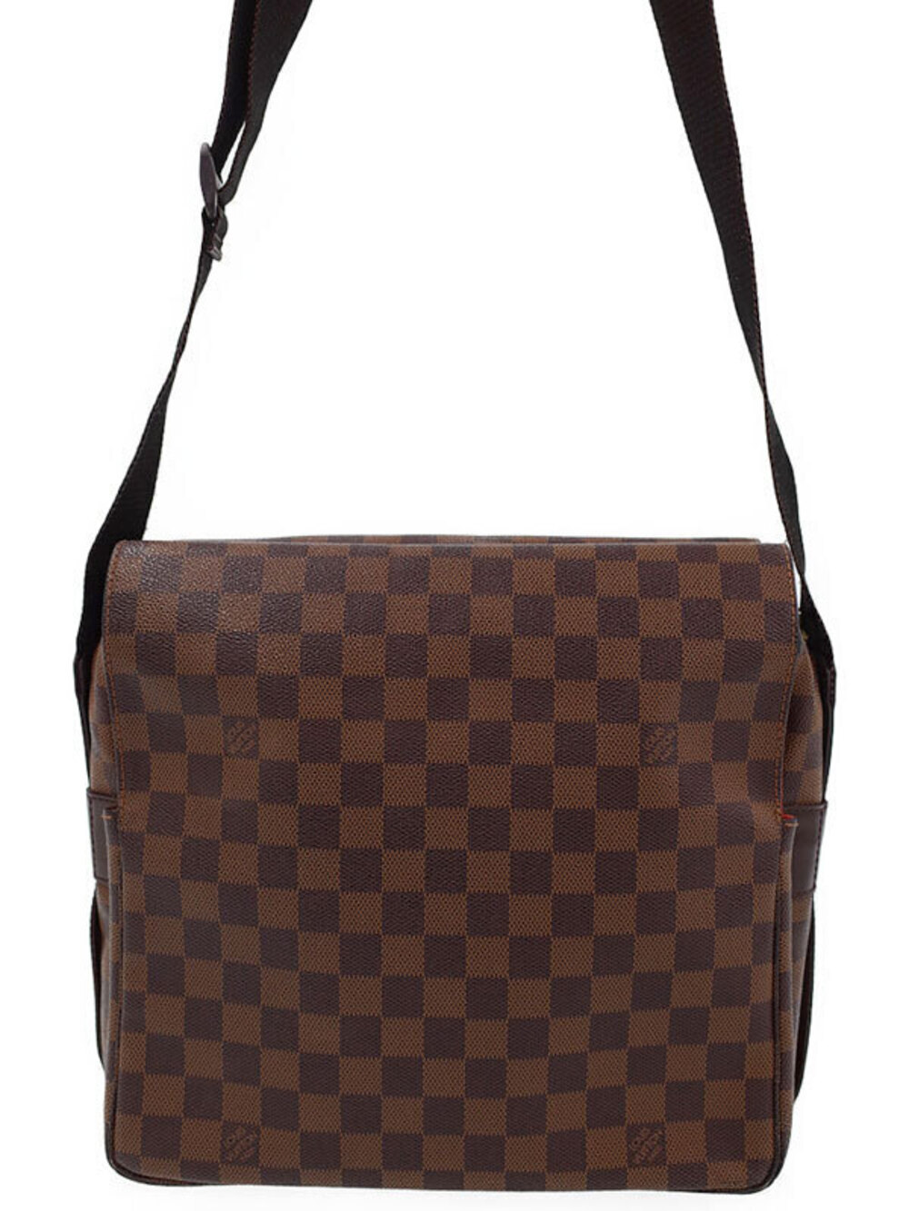 Louis Vuitton Damier Naviglio Shoulder Bag Canvas Leather Brown